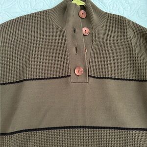 Aleeza Paris Olive Button-Up Sweater